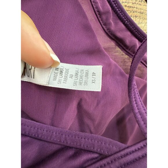 Victoria Sport Purple Mesh-Trim Strappy Back Sports Bra XS - Picture 4 of 5
